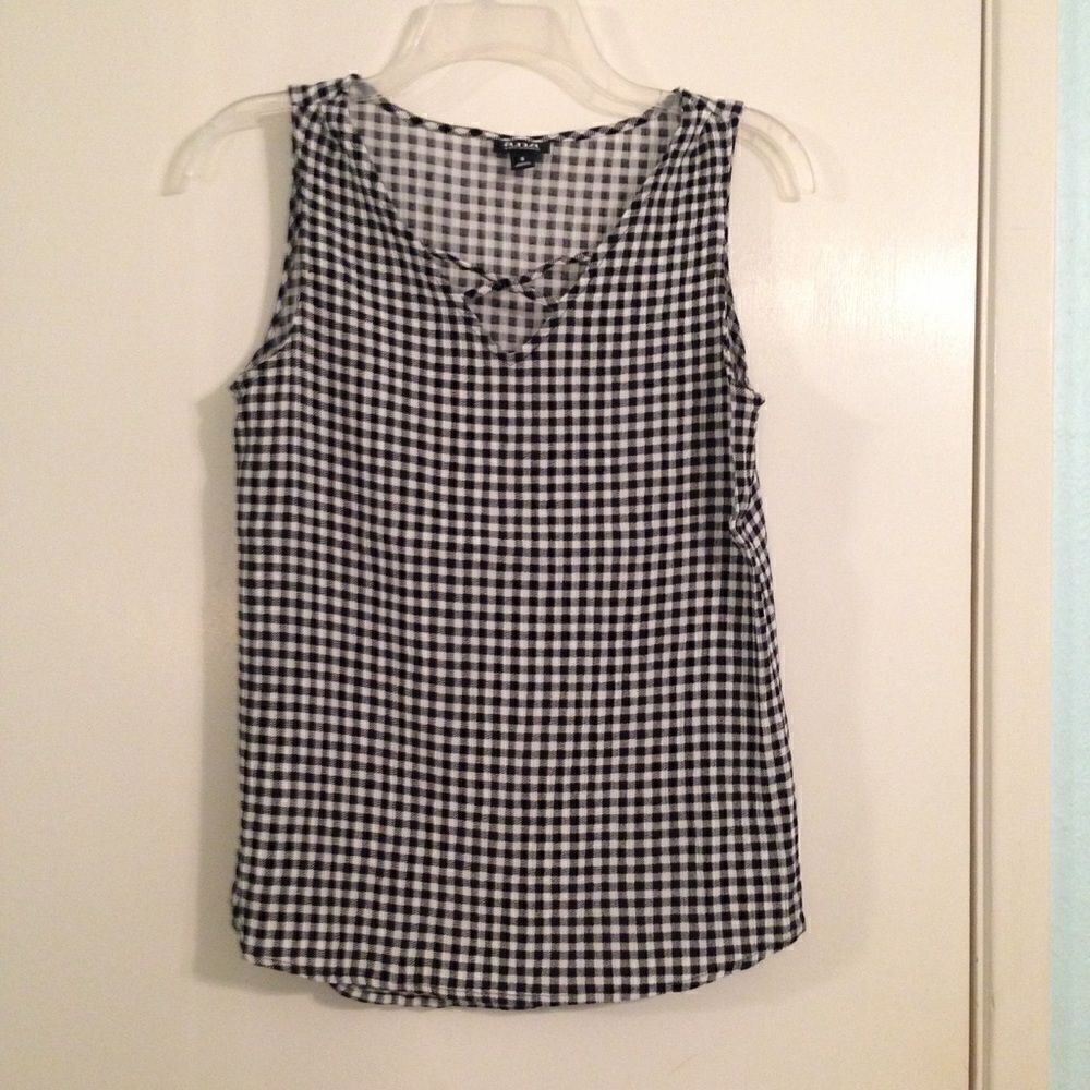A.N.A checkered sleeveless blouse